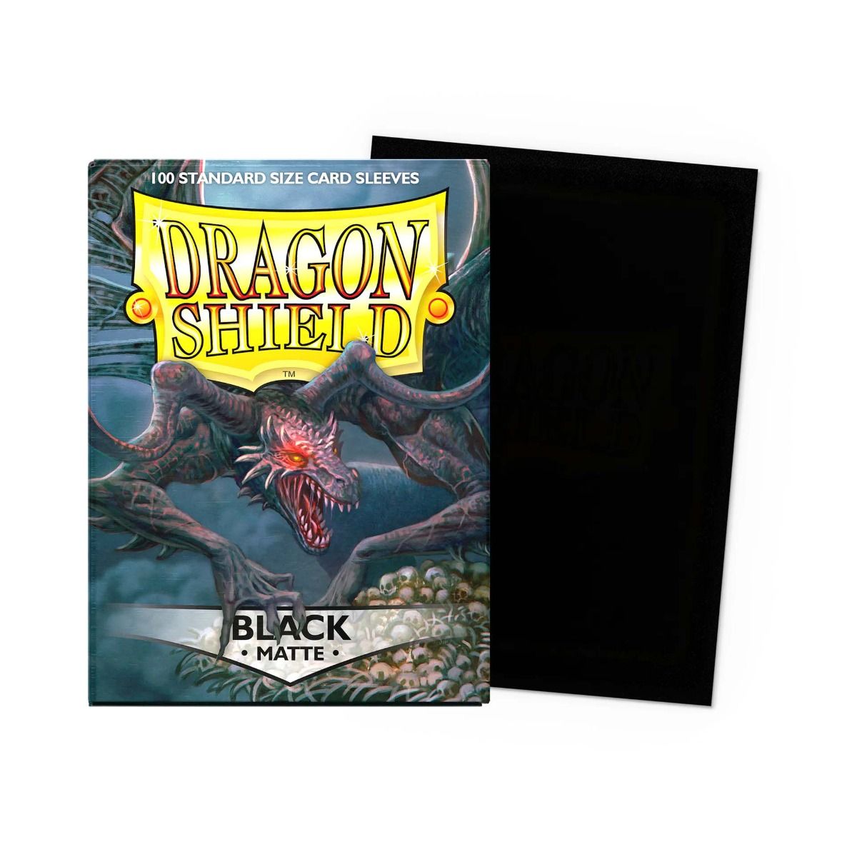 Dragon Shield - 100 Standard Size Card Sleeves - Black Matte