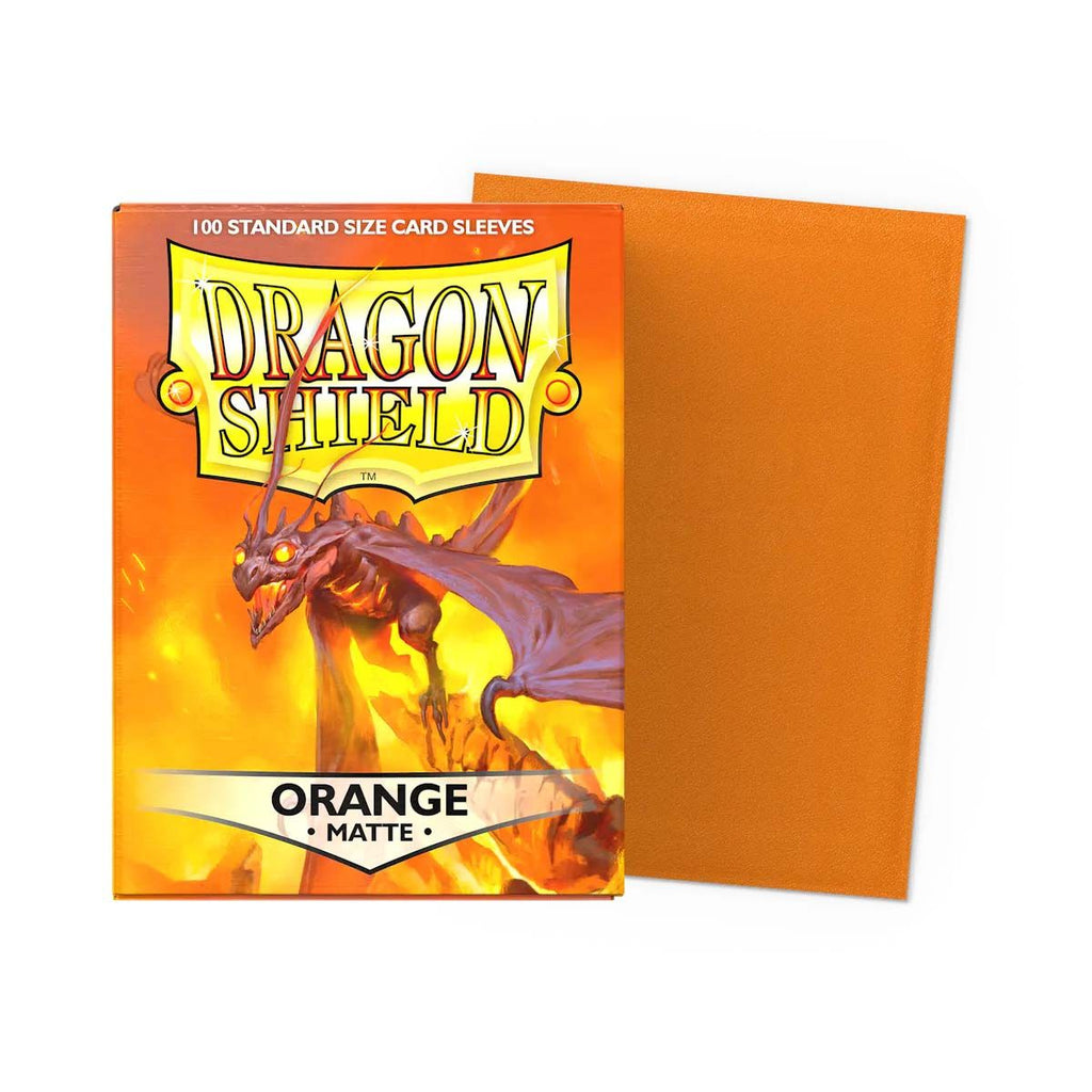 Dragon Shield - 100 Standard Size Card Sleeves - Orange Matte