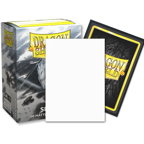 Dragon Shield - 100 Standard Size Matte Dual Card Sleeves - Snow