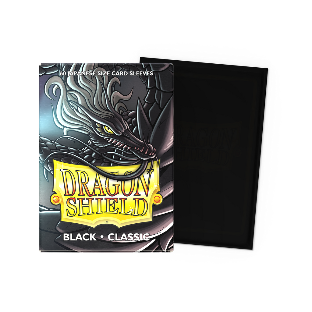Dragon Shield - 60 Japanese Size Sleeves - Black Classic