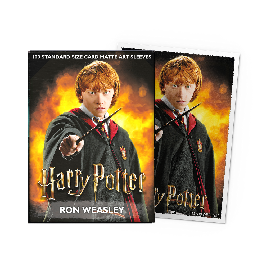Dragon Shield - 100 Standard Size Matte Art Sleeves – Wizarding World – Ron Weasley