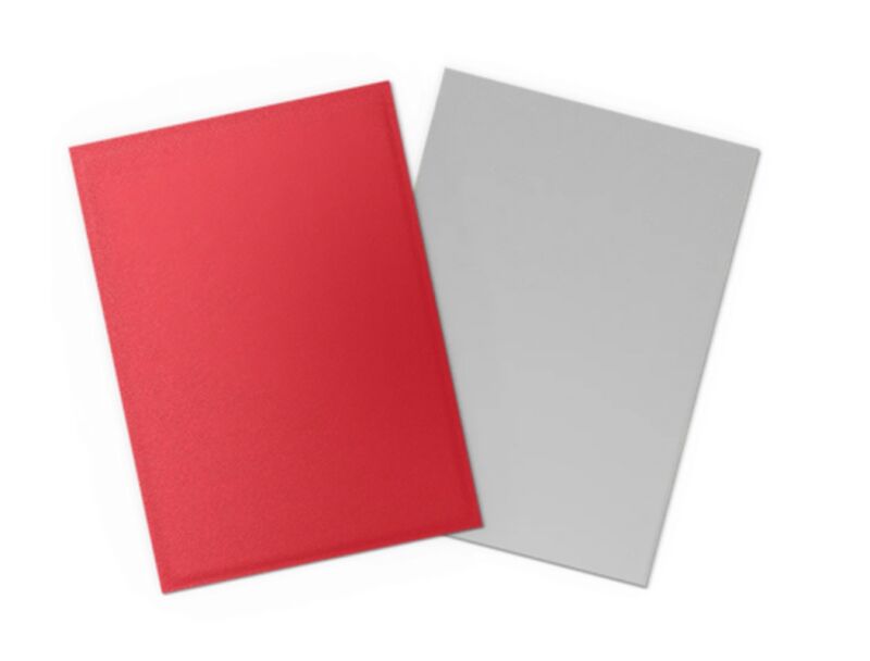 Dragon Shield - 100 Standard Size Matte Dual Card Sleeves - Crimson & Silver