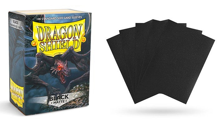 Dragon Shield - 100 Standard Size Card Sleeves - Black Matte
