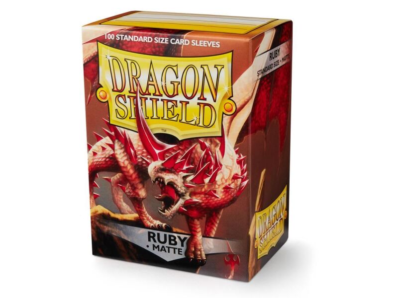 Dragon Shield - 100 Standard Size Card Sleeves - Ruby Matte
