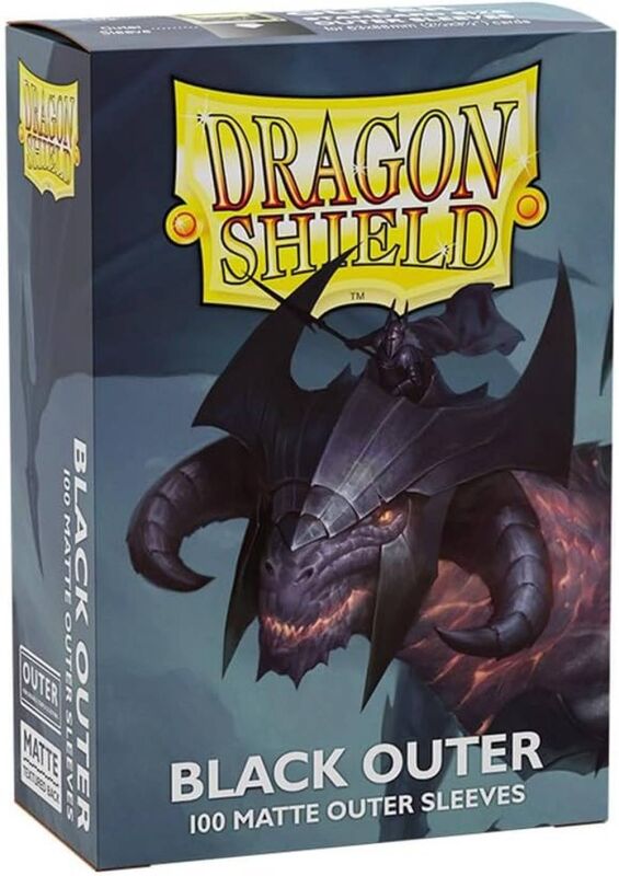 Dragon Shield - 100 Standard Size Card Outer Sleeves - Black Matte
