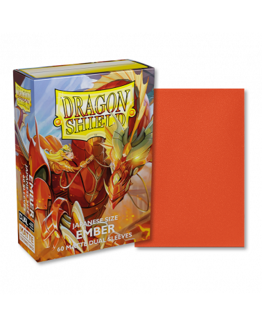 Dragon Shield - 60 Japanese Size Dual Sleeves - Ember Matte