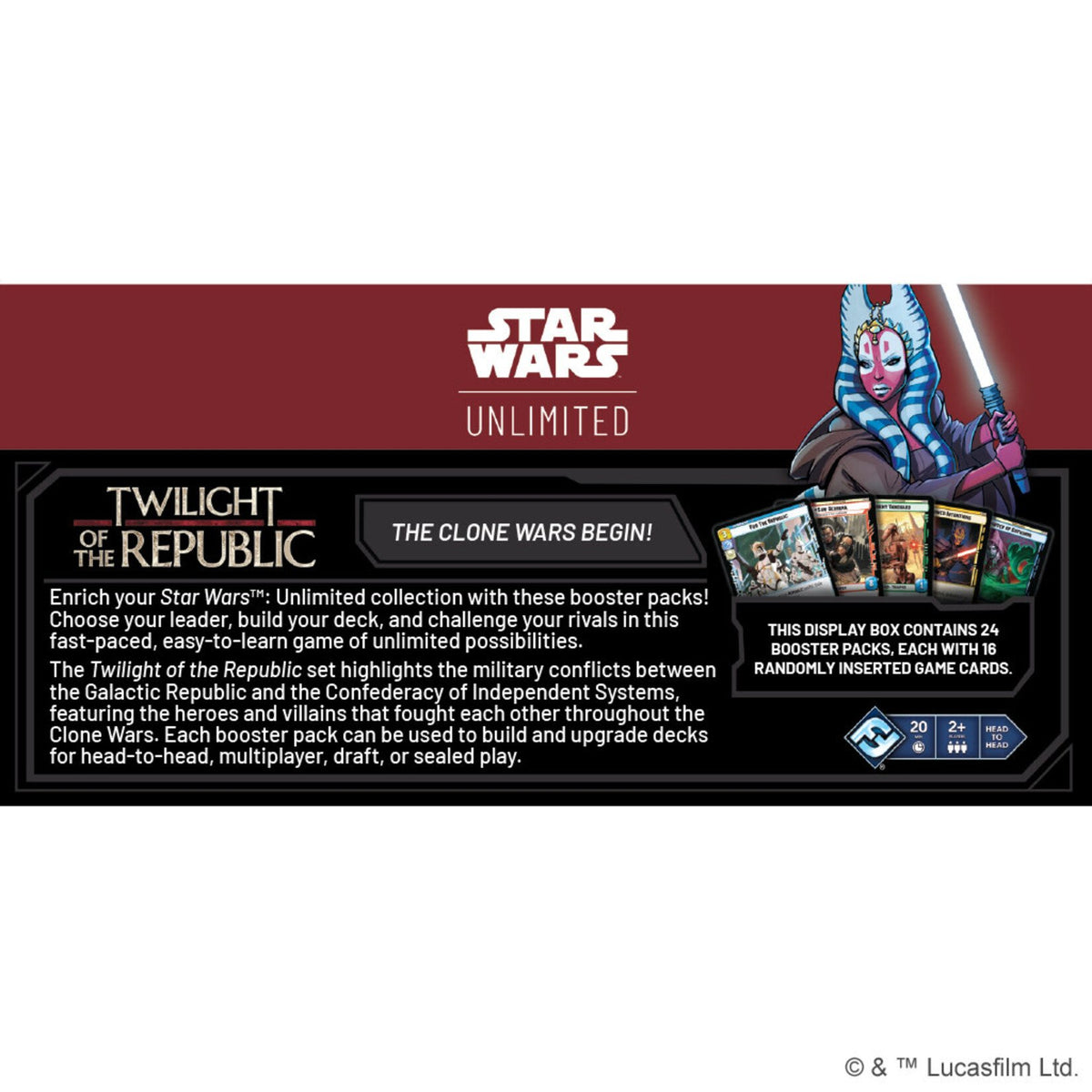 Star Wars Unlimited – Twilight of the Republic Booster Display (Englisch)