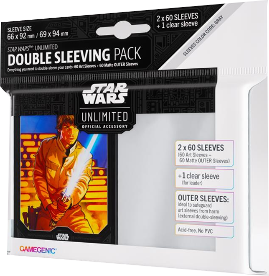 Gamegenic Star Wars Unlimited Art Sleeves Double Sleeving Pack – Luke Skywalker