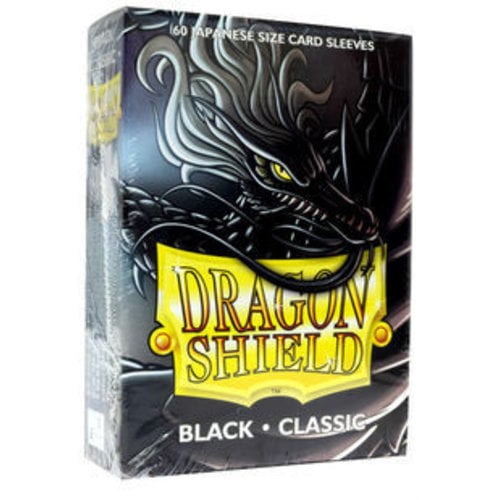 Dragon Shield - 60 Japanese Size Sleeves - Black Classic