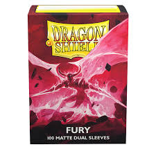 Dragon Shield - 100 Standard Size Card Dual Sleeves - Fury Matte