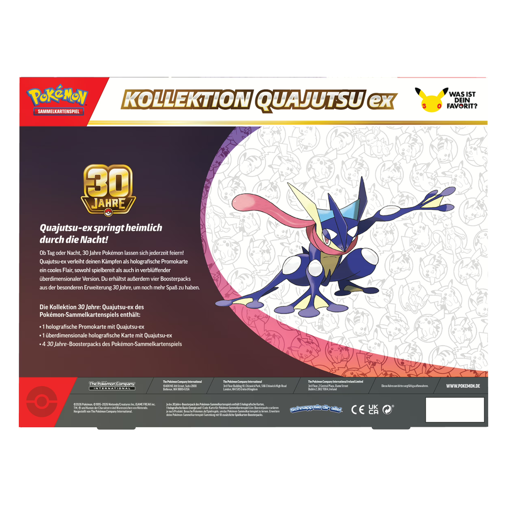 Pokémon 30 Jahre – Kollektion Quajutsu-ex (deutsch) *Vorbestellung