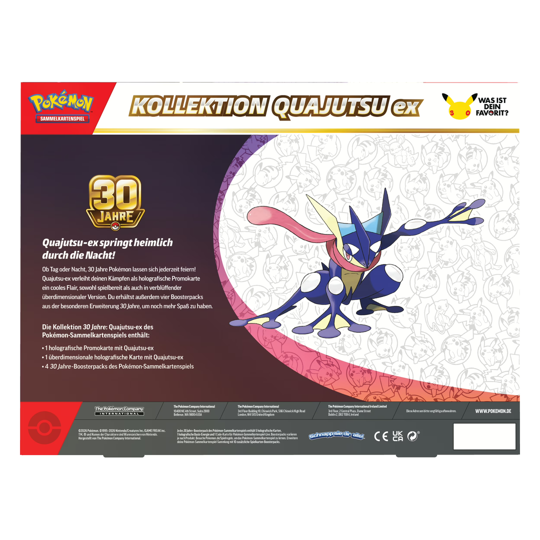 Pokémon 30 Jahre – Kollektion Quajutsu-ex (deutsch) *Vorbestellung