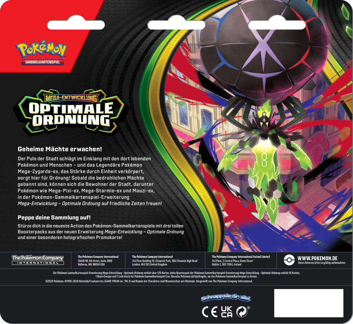 Pokemon ME03 Mega Entwicklung Optimale Ordnung 3-Pack-Blister (deutsch)