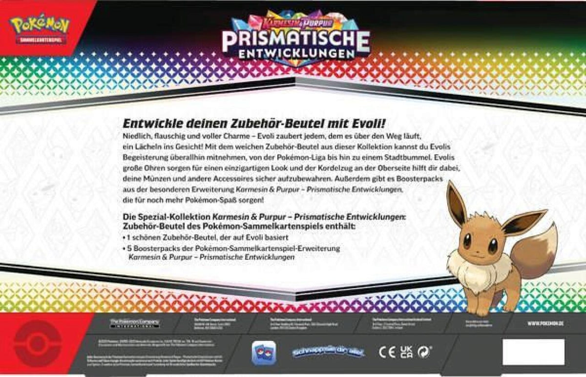 Pokemon Karmesin & Purpur –  KP8.5 Prismatische Entwicklungen Zubehör-Beutel Kollektion (Deutsch)