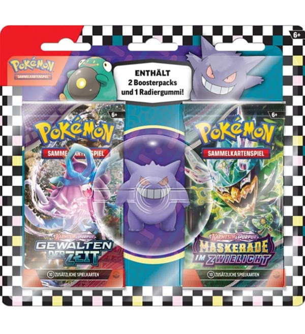 Pokemon Back to School Eraser Blister 2024 – Wampitz oder Gengar (Deutsch)