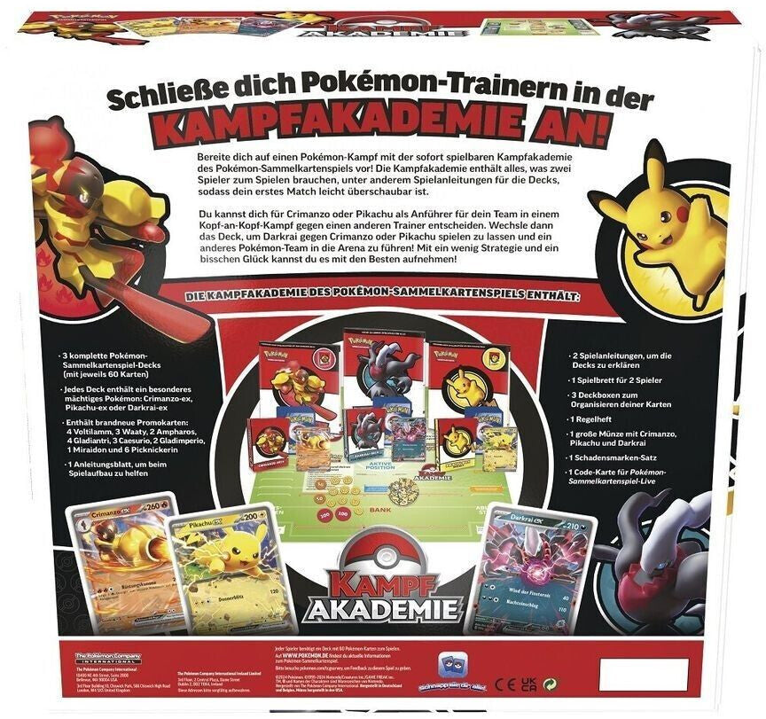 Pokemon Kampfakademie 180 Karten- Crimanzo ex, Pikachu ex, Darkrai ex (Deutsch)