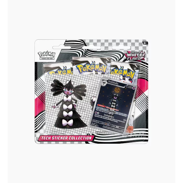 Pokemon TCG Scarlet & Violet SV10.5 White Flare Tech Sticker Blister Pack – 3 Packs (englisch)