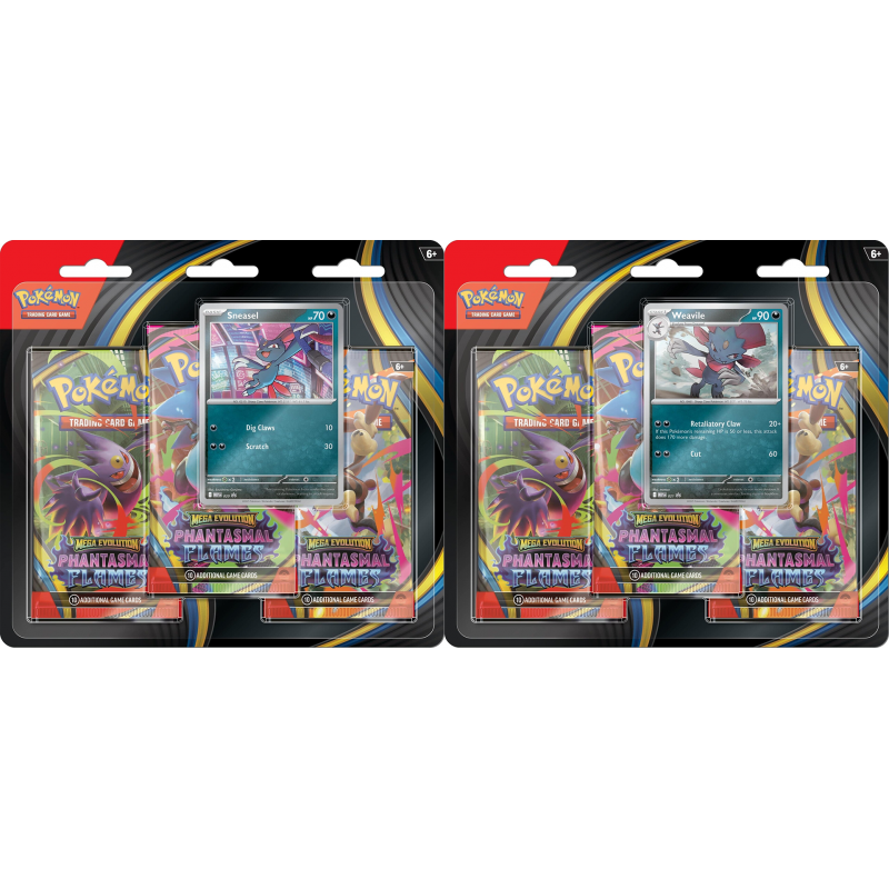 Pokemon ME02 Mega-Evolution – Phantasmal Flames 3-Pack Blister (Englisch)