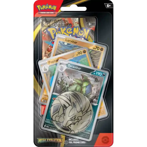 Pokemon TCG – Mega Evolution ME01 Premium Blister (1-Pack): Meowscarada oder Tyranitar (Englisch)
