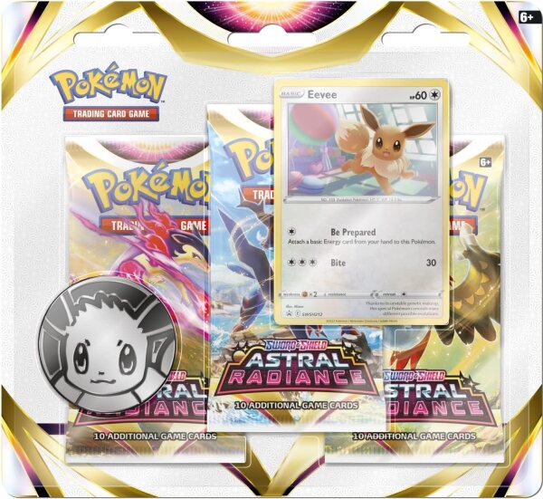 Pokemon -Sword & Shield 10 Astral Radiance 3-pack Blister (englisch)