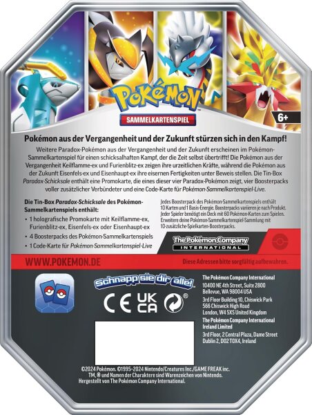 Pokemon Tin #115 Furienblitz ex (Deutsch)