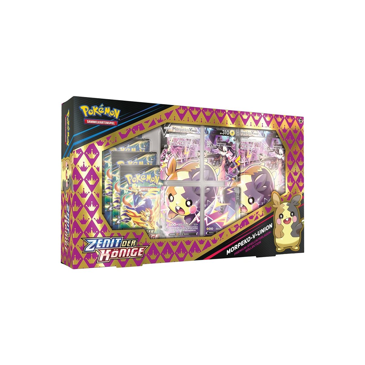 Pokemon Zenit der Könige Morpeko V-Union Premium Kollektion mit Spielunterlage (deutsch)