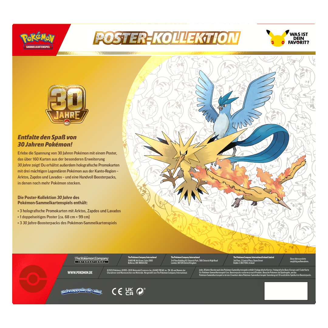 Pokémon 30 Jahre – Poster-Kollektion (deutsch) *Vorbestellung