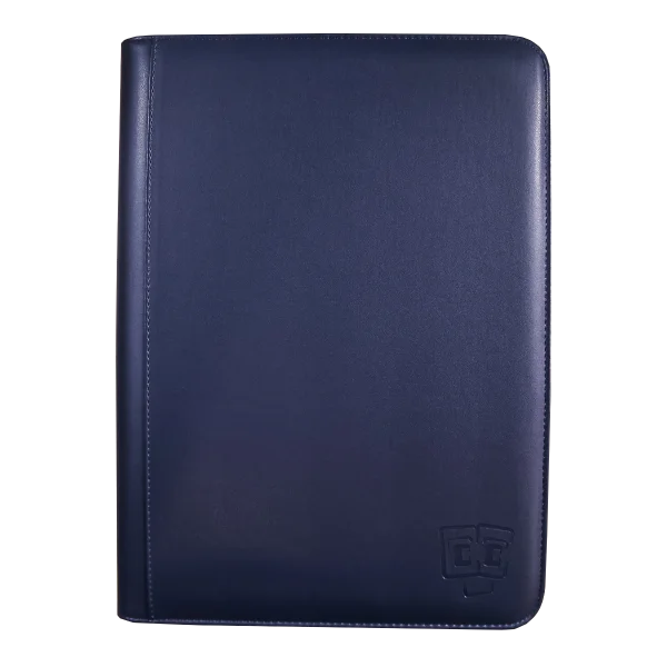 TCG Guru – 9er Pocket Binder Blau - Lederoptik (Ordner mit Reissverschluss)
