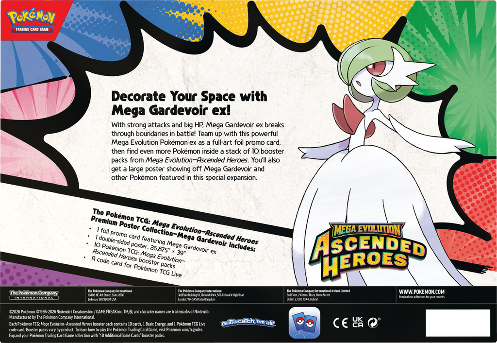 Pokemon ME2.5 Mega Evolution - Ascended Heroes – Premium Poster Collection – Mega Gardevoir (Englisch)