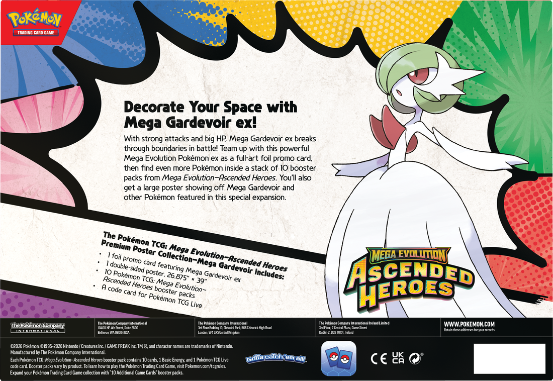 Pokemon ME2.5 Mega Evolution - Ascended Heroes – Premium Poster Collection – Mega Gardevoir (Englisch)