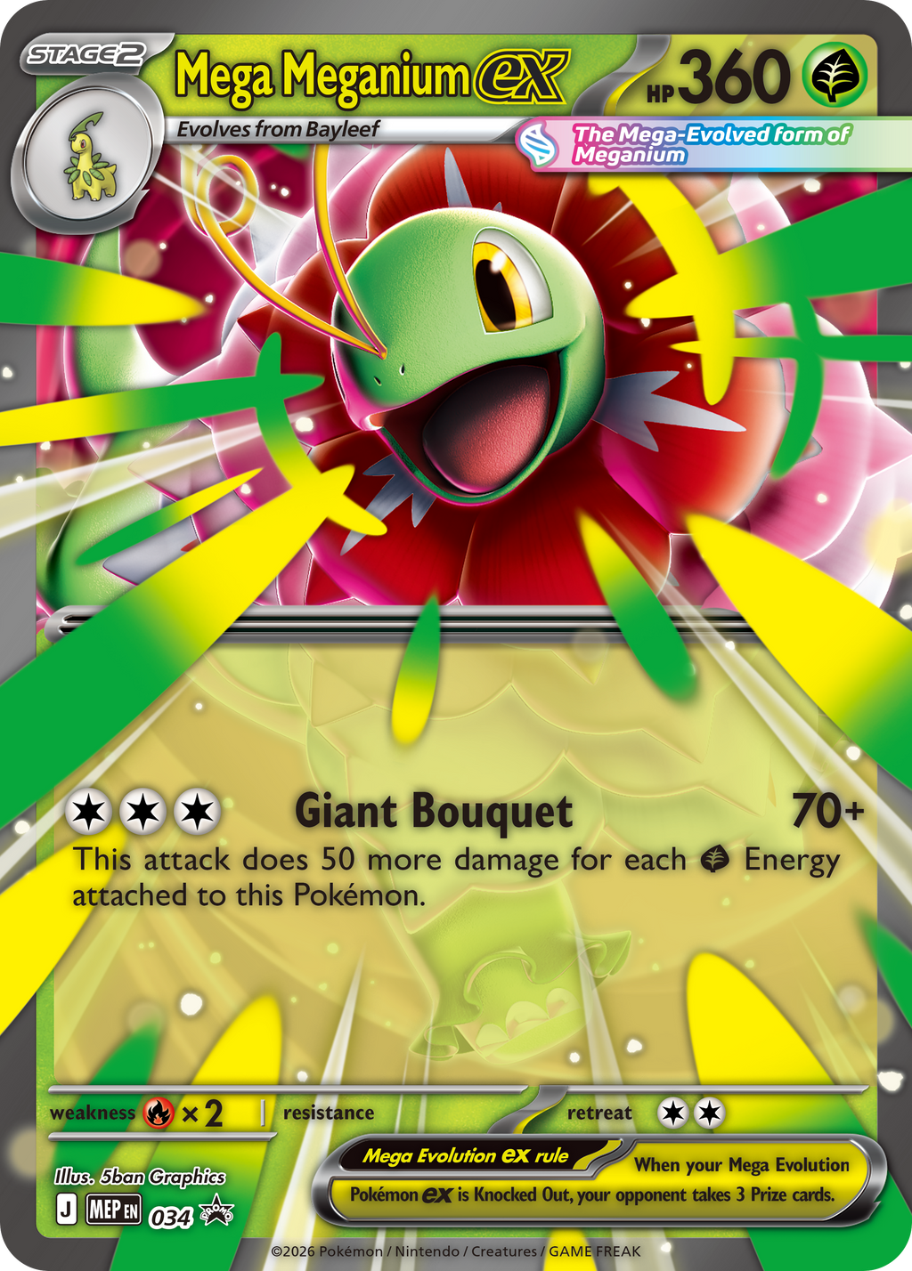 Pokemon Me2.5 Mega Evolution – Ascended Heroes – Mega Meganium ex Box (englisch)