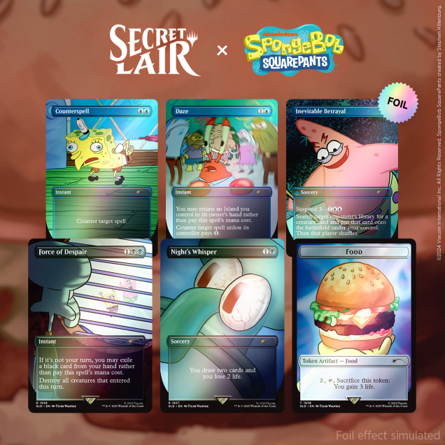 Magic the Gathering Secret Lair x SpongeBob SquarePants Internet Sensation Rainbow Foil (englisch)