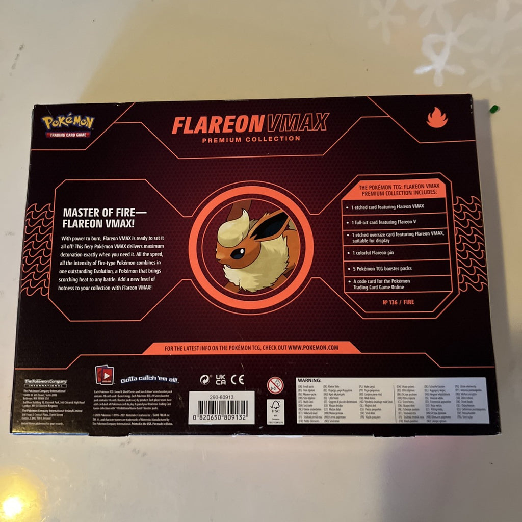 Pokemon – Flamara VMAX Premium Collection (Deutsch) - Differenzbesteuerung nach § 25a UStG