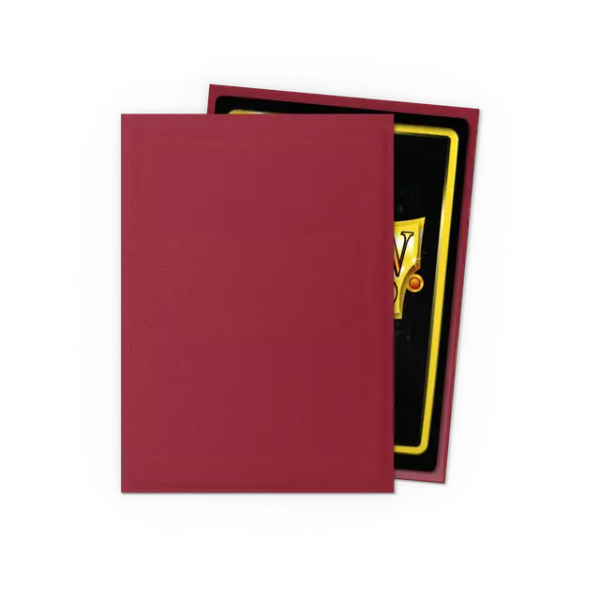 Dragon Shield - 100 Standard Size Card Sleeves - Blood Red Matte