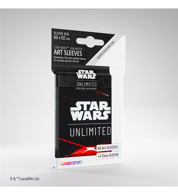 Gamegenic Star Wars Unlimited Art Sleeves (60 + 1 Sleeves ) - Space Red