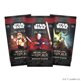 Star Wars Unlimited – Niedergang der Republik Booster Display (Deutsch)