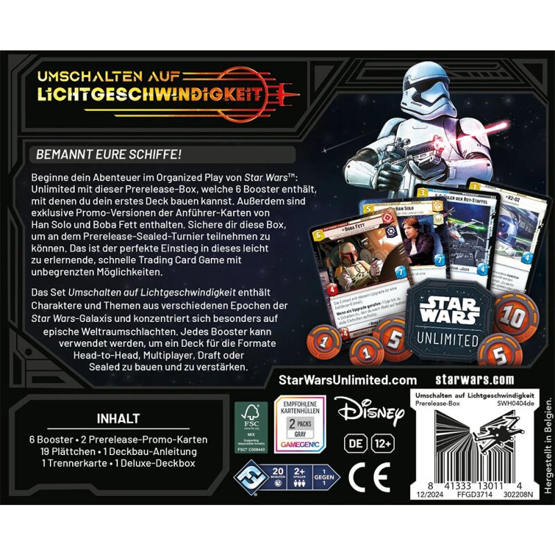 Star Wars: Unlimited – Umschalten auf Lichtgeschwindigkeit Prerelease Box (Deutsch)