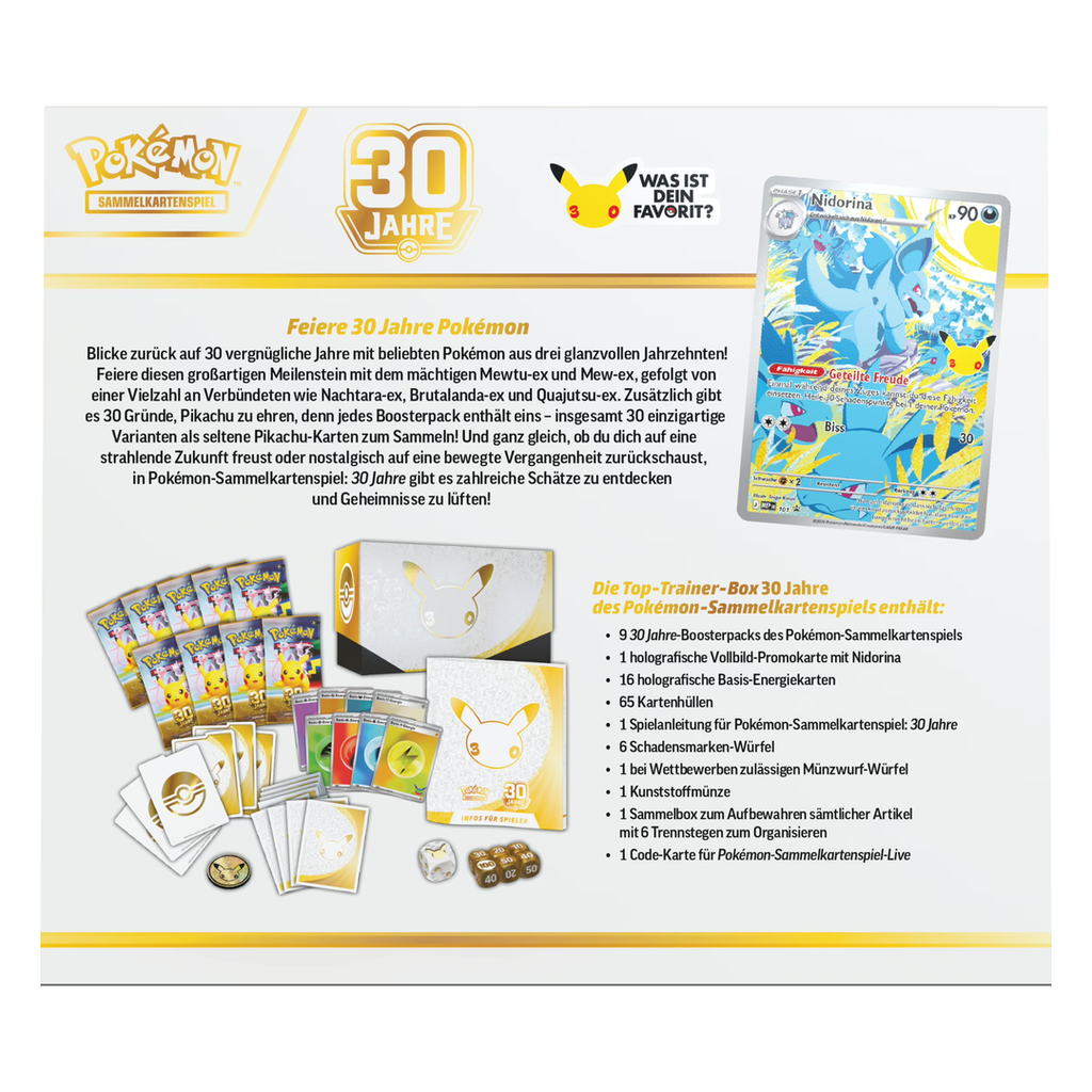 Pokémon 30 Jahre – Top-Trainer-Box (deutsch) *LIMITIERT 1 pro Person