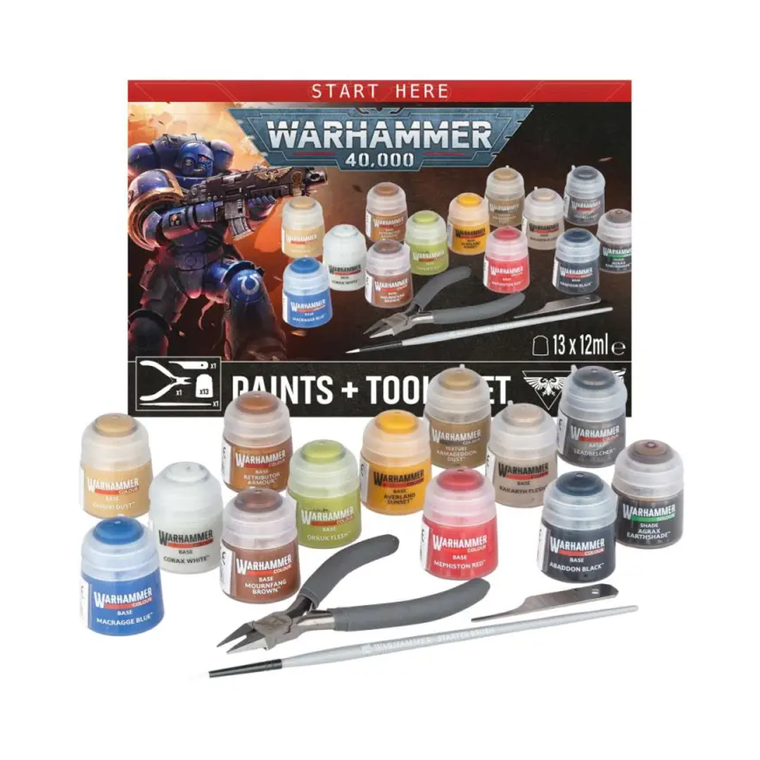 Warhammer 40.000: Farben + Werkzeug Set