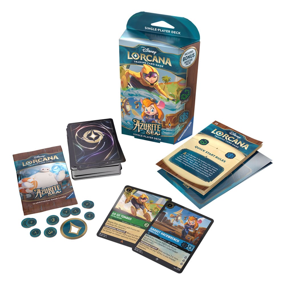 Disney Lorcana Azurite Sea Starter Deck - Emerald & Sapphire (englisch)