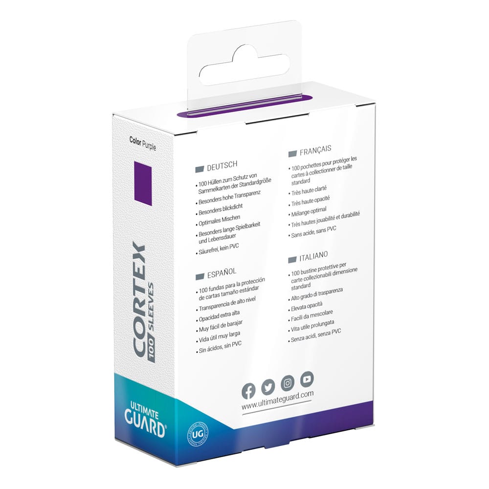 Ultimate Guard Cortex Sleeves – 100 Matte Kartenhüllen (Standardgröße) - Purple