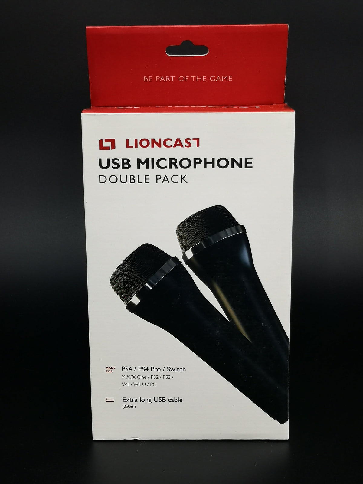 Lioncast USB Mircrophone Double Pack, 2er Set PS4  Xbox Wii  PC, XL Kabel