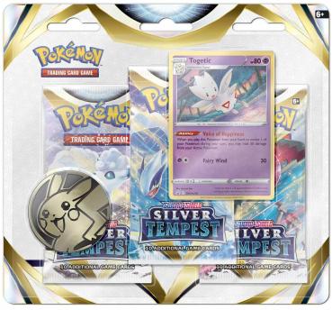 Pokemon SWSH 12 3er Blister Togetic Silver Tempest (englisch)