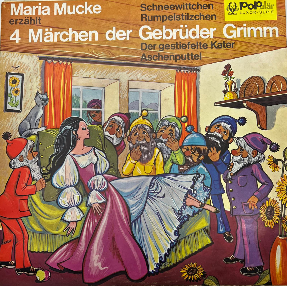 Maria Mucke erzählt 4 Märchen von Grimm- Hörspiel LP von Populär /Luxor