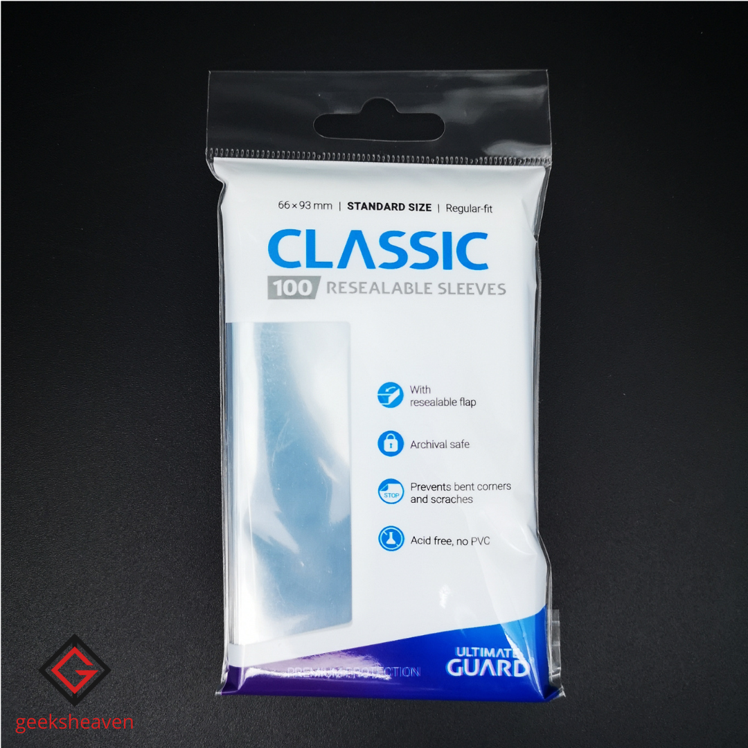 Ultimate Guard - Classic Resealable Sleeves - Standart Size - 100 Pack